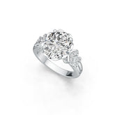 14K Gold Semi Mount Ring Setting Oval OV 12X10mm Diamond Accent DHJ