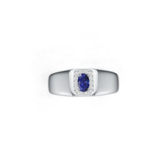 Men's Sterling Silver Semi Mount Ring Setting Oval OV 6x4mm Halo Syzjewelry