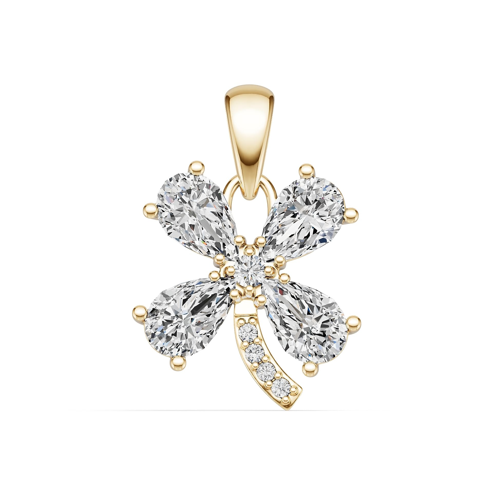 Platinum Semi Mount Pendant Setting Pear Pe 5x5mm Diamond Accent Syz Jewelry