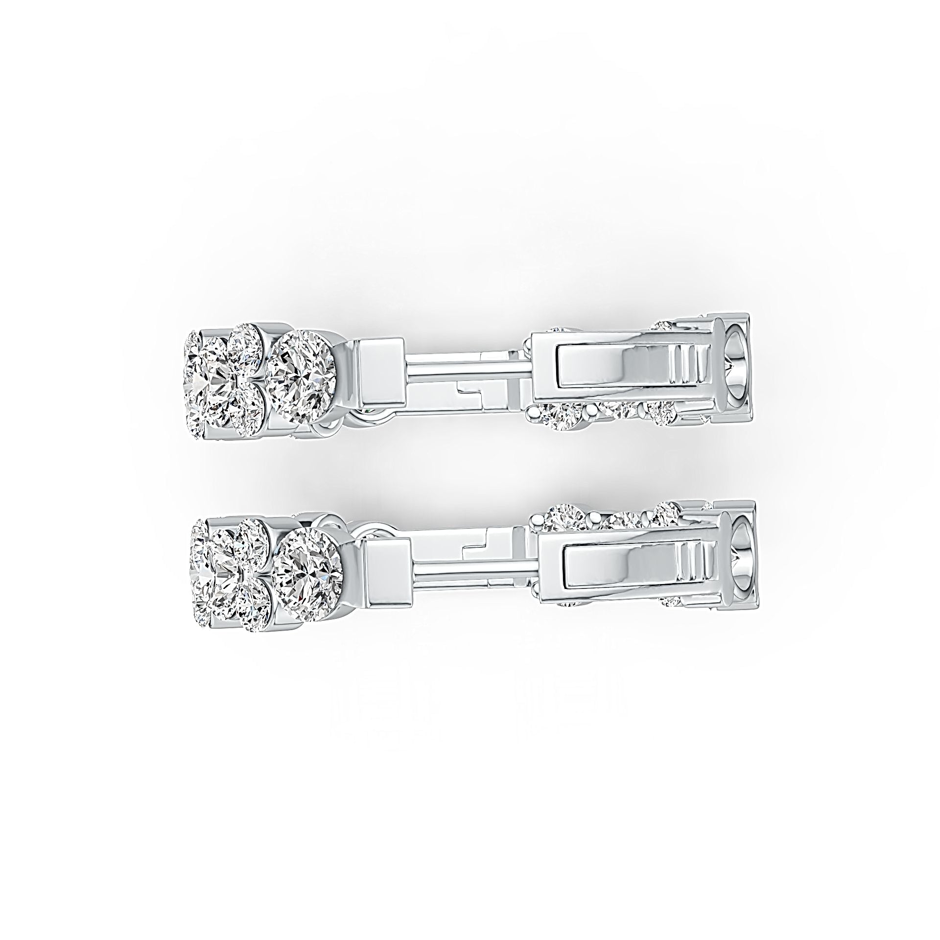 Sterling Silver Semi Mount Earrings Setting Round RD 5x5mm DHJ
