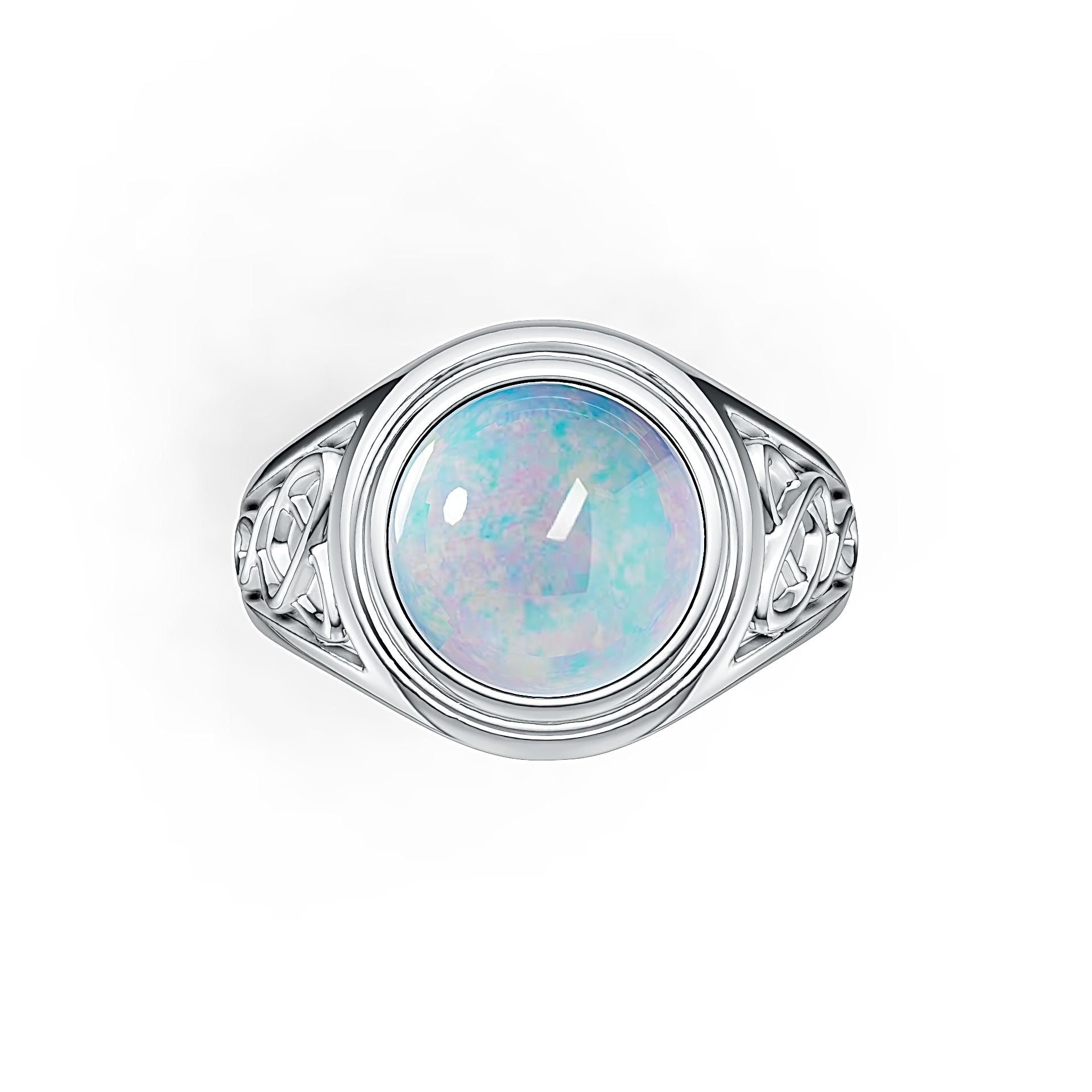 Sterling Silver Semi Mount Ring Setting Round RD 10x10mm Cabochon DHJ