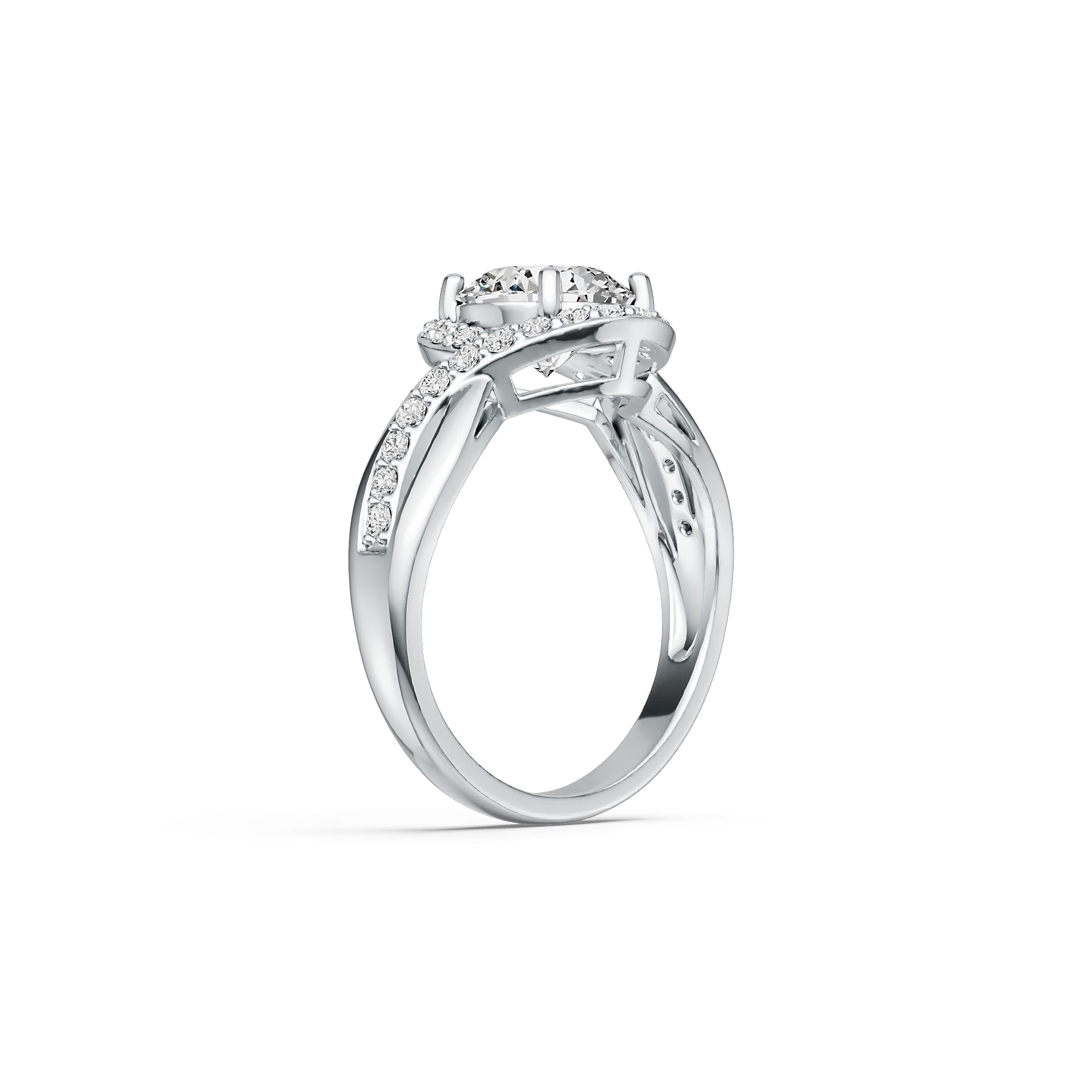 Sterling Silver Semi Mount Ring Setting Round RD 8x8mm DHJ