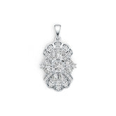 Sterling Silver Semi Mount Pendant Setting Round RD 5X5mm DHJ