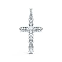 Sterling Silver Pendant Solid Cross Theme DHJ