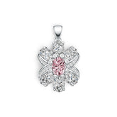 10K Gold Semi Mount Pendant Setting Oval OV 8X6mm OV 7X5mm Moissanite Accent DHJ