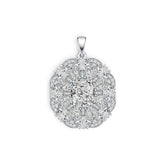 Sterling Silver Semi Mount Pendant Setting Cushion CU 10X8mm DHJ