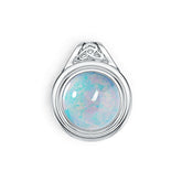 Sterling Silver Semi Mount Pendant Setting Round RD 10x10mm DHJ