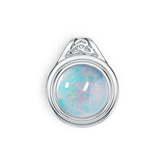 Sterling Silver Semi Mount Pendant Setting Round RD 10x10mm DHJ