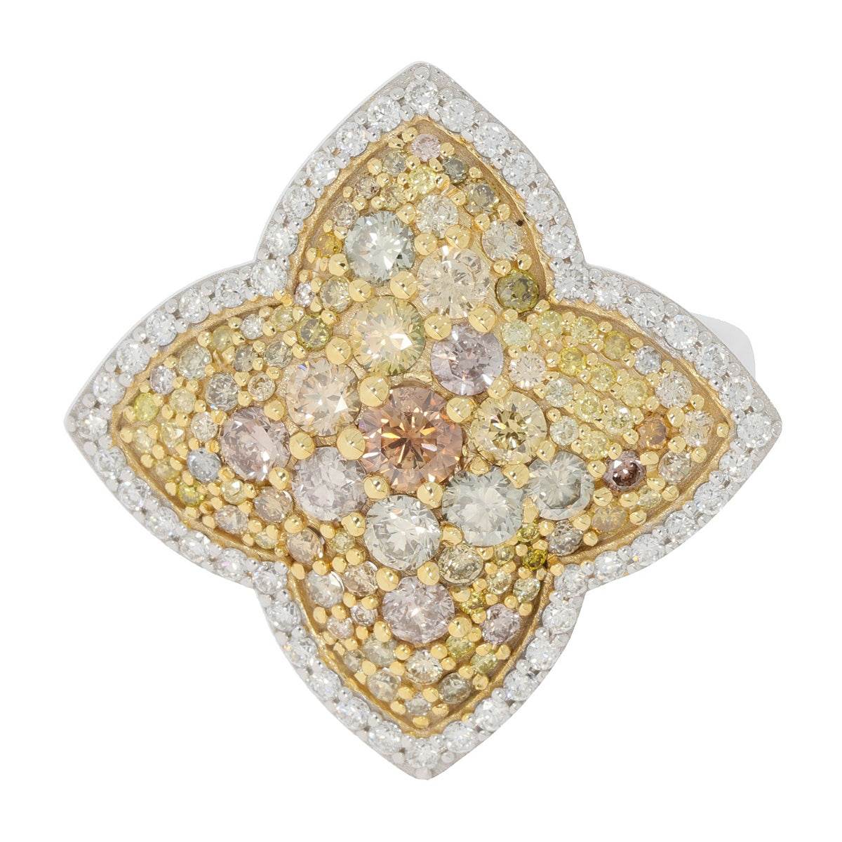 14K Gold Semi Mount Ring Setting Round RD 3.5mm Diamond Accent DHJ