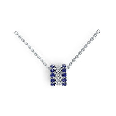 Sterling Silver Circular-Shaped Pendant with White Topaz or Moissanite Syzjewelry
