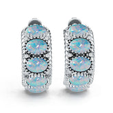 Platinum Semi Mount Earrings Setting Round Ro 7x5mm Syz Jewelry