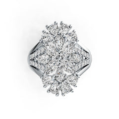 Sterling Silver Semi Mount Ring Setting Marquise MQ 6X3mm PE 5X3mm PE 4X3mm DHJ