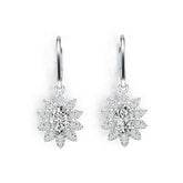 10K Gold Semi Mount Earrings Setting Oval OV 7x5mm Moissanite Accent DHJ