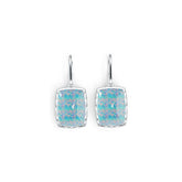 Platinum Semi Mount Earrings Setting Oval Ov 17x13mm Syzjewelry
