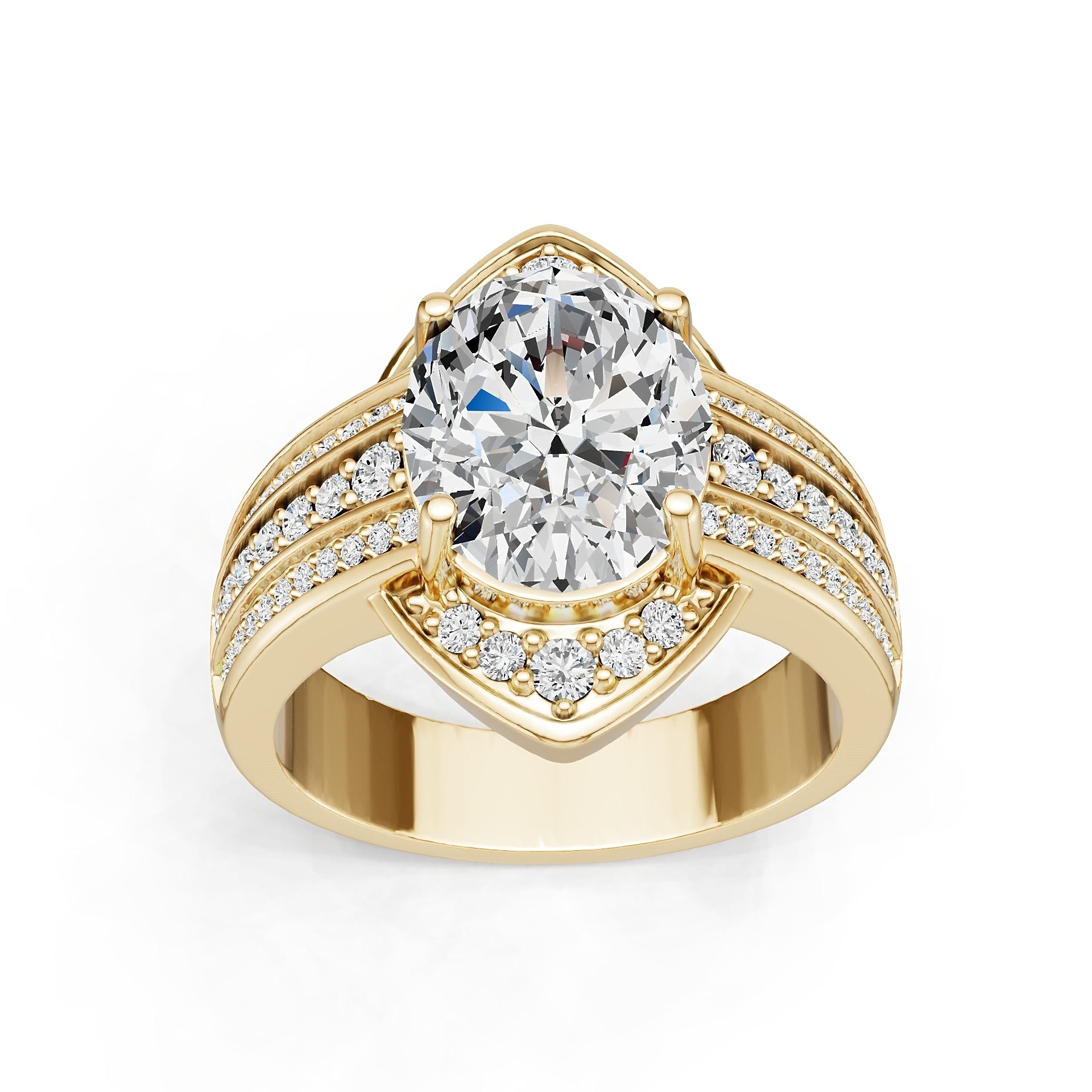 Platinum Semi Mount Ring Setting Round Ro 5x9mm Diamond Accent Syz Jewelry
