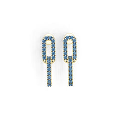 10K 14K Gold or Platinum Semi Mount Earrings Setting Round Rd Diamond Accent Syzjewelry