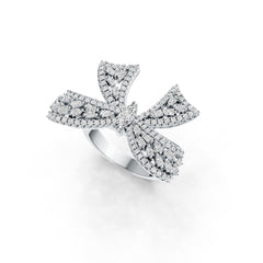 Platinum Semi Mount Ring Setting Marquise MQ 6X3mm Ribbon Bow Theme Diamond Accent DHJ