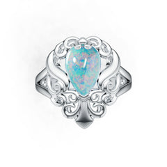 Sterling Silver Semi Mount Ring Setting Pear PE 12X8mm Cabochon DHJ