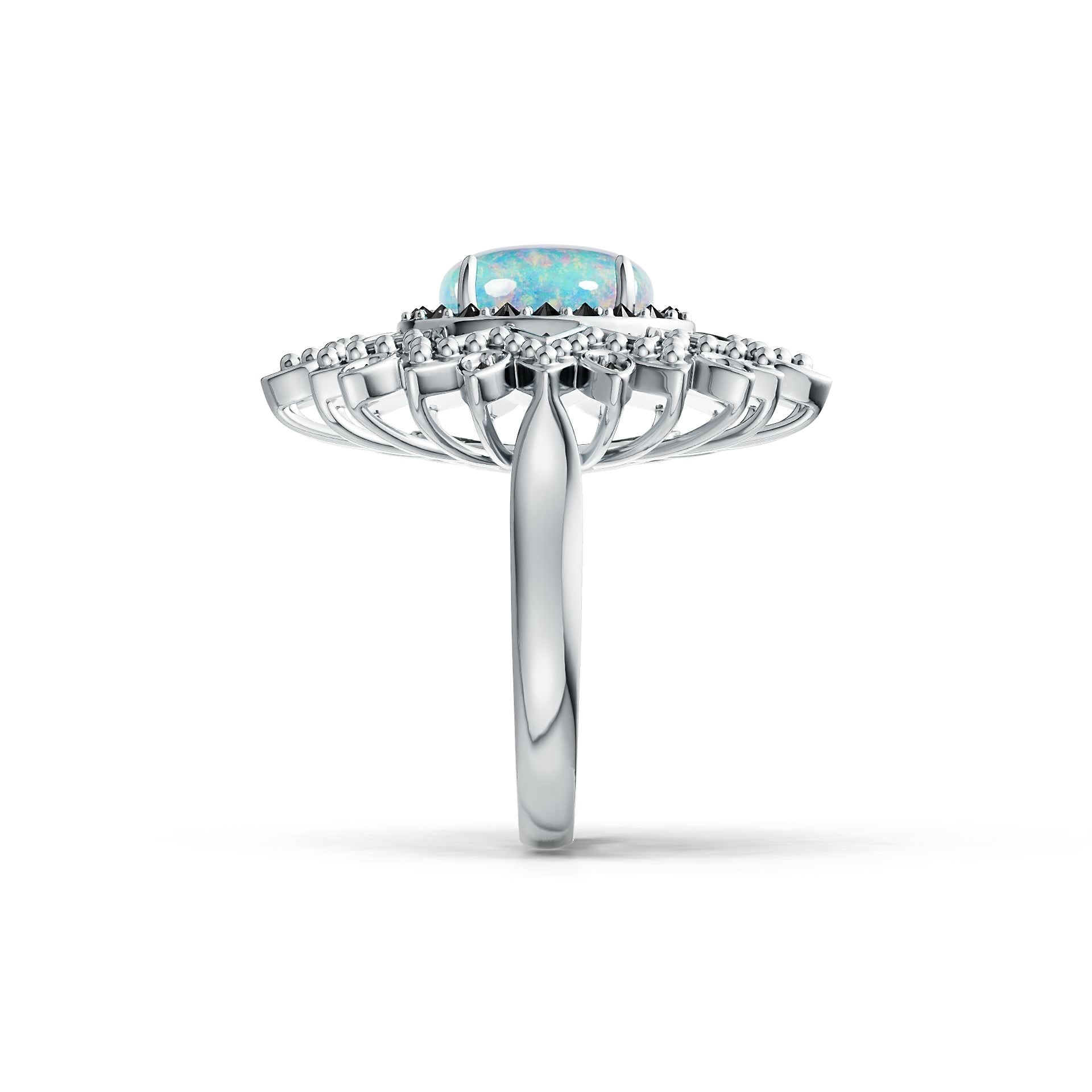 Sterling Silver Semi Mount Ring Setting Oval OV 10X8mm Cabochon DHJ