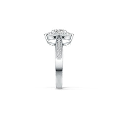 Sterling Silver Semi Mount Ring Setting Round RD 7x7mm Halo - Syzjewelry