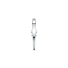 Sterling Silver Bangle with White Topaz or Moissanite Syzjewelry
