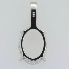 14K Gold Semi Mount Pendant Setting Oval OV 16X12mm DK192 Diamond Accent Syzjewelry