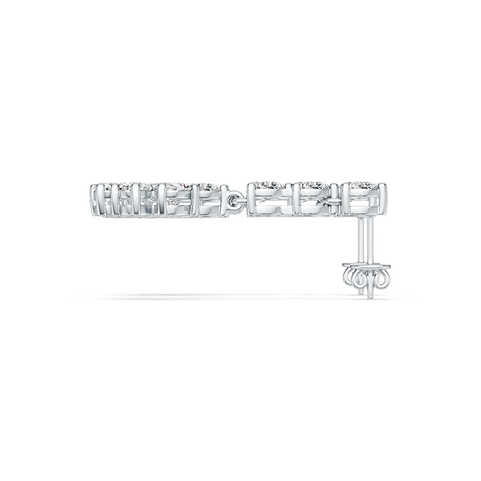 Sterling Silver Semi Mount Earrings Setting Pear PE 4X3mm DHJ