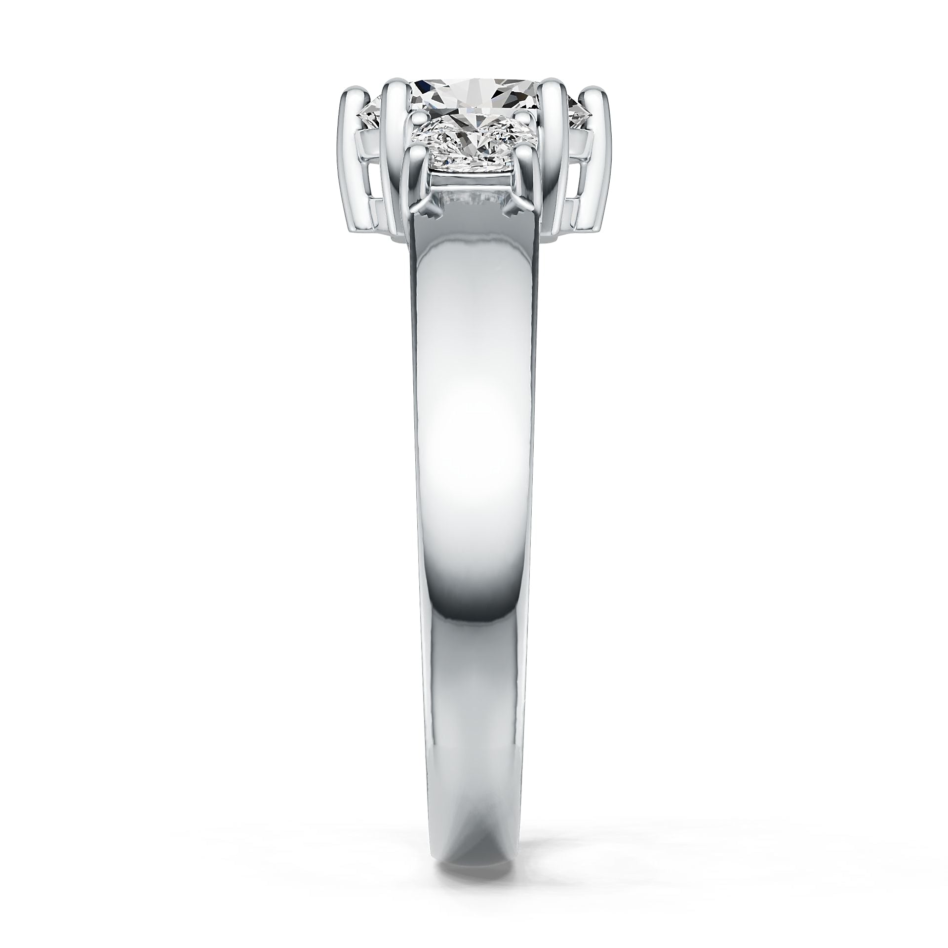 Sterling Silver Semi Mount Ring Setting Oval OV 8X6mm CU 4X4mm DHJ