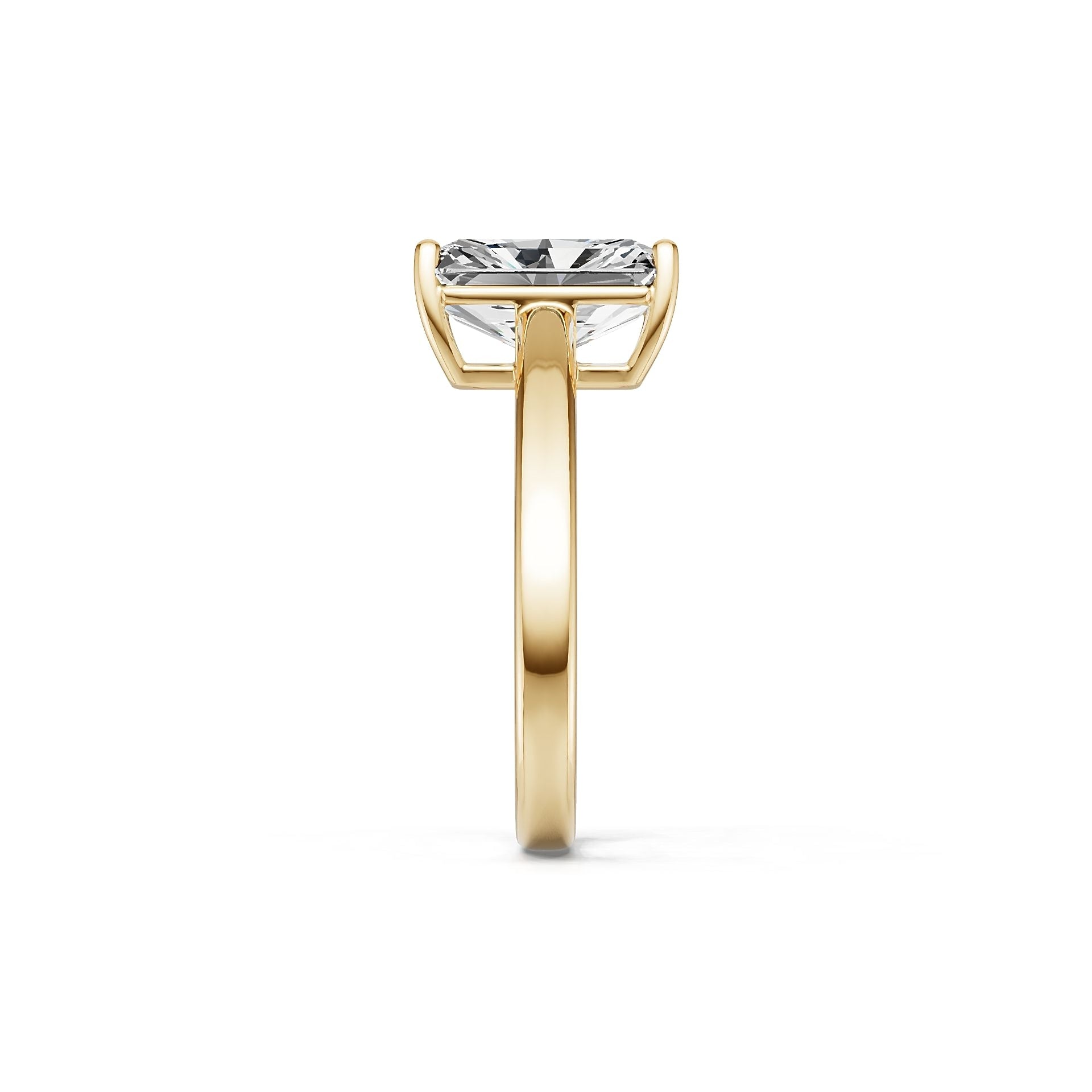 14K Gold Semi Mount Ring Setting Emerald Em 10x8mm Diamond Accent Syz Jewelry