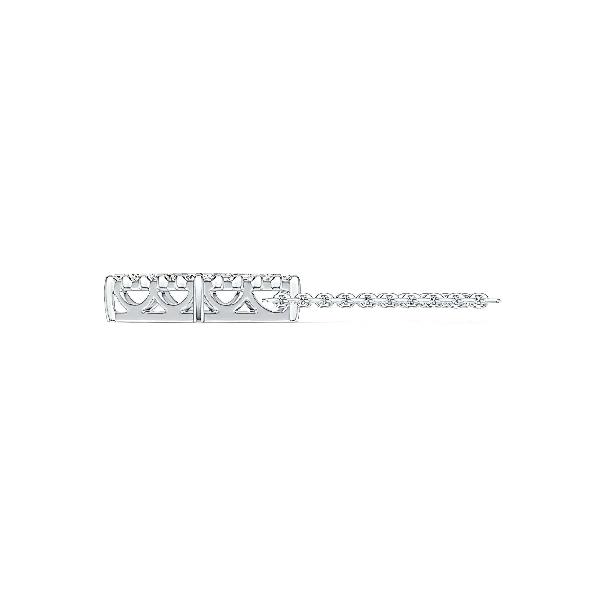 Sterling Silver Cluster Pendant with White Topaz or Moissanite Syzjewelry