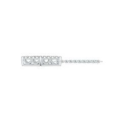 Sterling Silver Cluster Pendant with White Topaz or Moissanite Syzjewelry