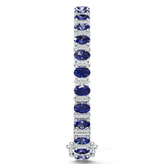 18K Gold Semi Mount Bracelet Setting Oval OV 6x4mm Diamond Accent DHJ