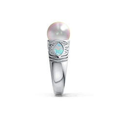 Sterling Silver Semi Mount Ring Setting Round RD 9.5X10mm MQ Cabochon 6X5mm DHJ