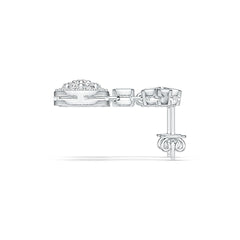 10K Gold Semi Mount Earrings Setting Round RD 2.5mm Moissanite Accent DHJ
