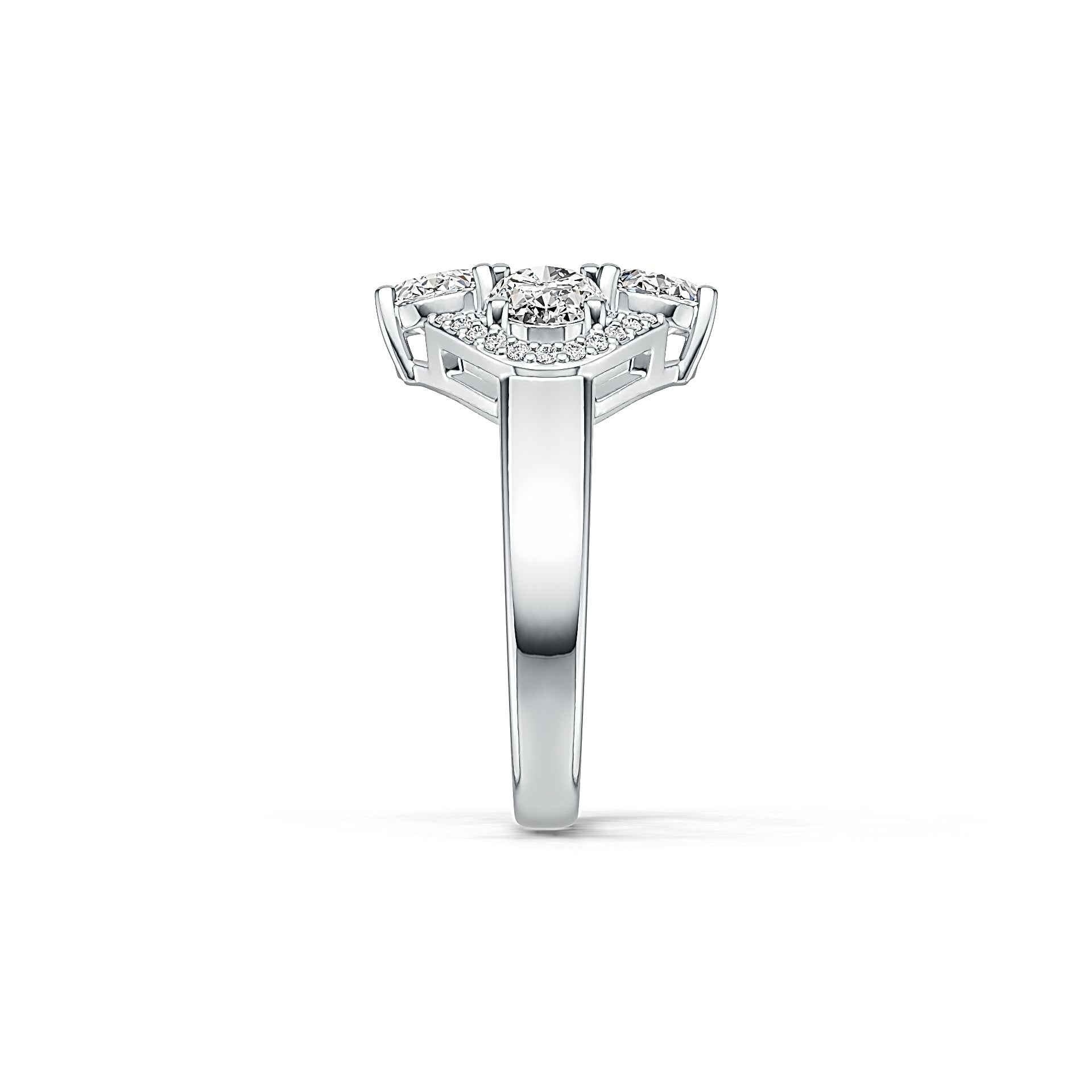 Sterling Silver Semi Mount Ring Setting Oval OV 7x5mm with White Topaz - Syzjewelry