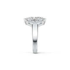 Sterling Silver Semi Mount Ring Setting Oval OV 7x5mm with White Topaz - Syzjewelry