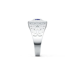 Sterling Silver Semi Mount Ring Setting RD 6.5x6.5mm Men's Ring Syzjewelry