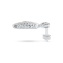 18K Gold Semi Mount Earrings Setting Pear PE 6X4mm with Diamond Accent DHJ