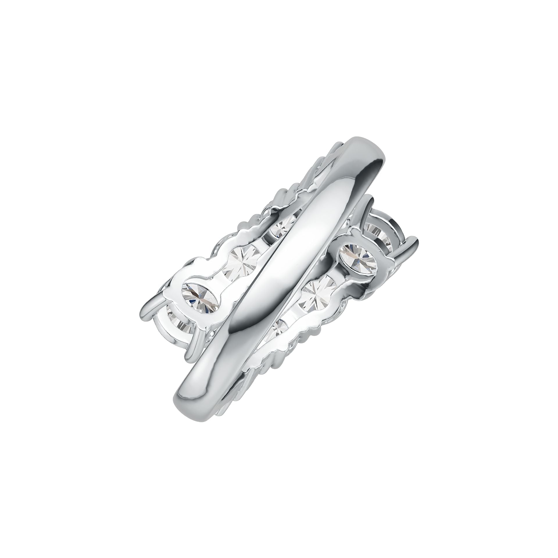 18K Gold Semi Mount Ring Setting Round RD 6X6mm 5X5mm 4X4mm 3X3mm DHJ