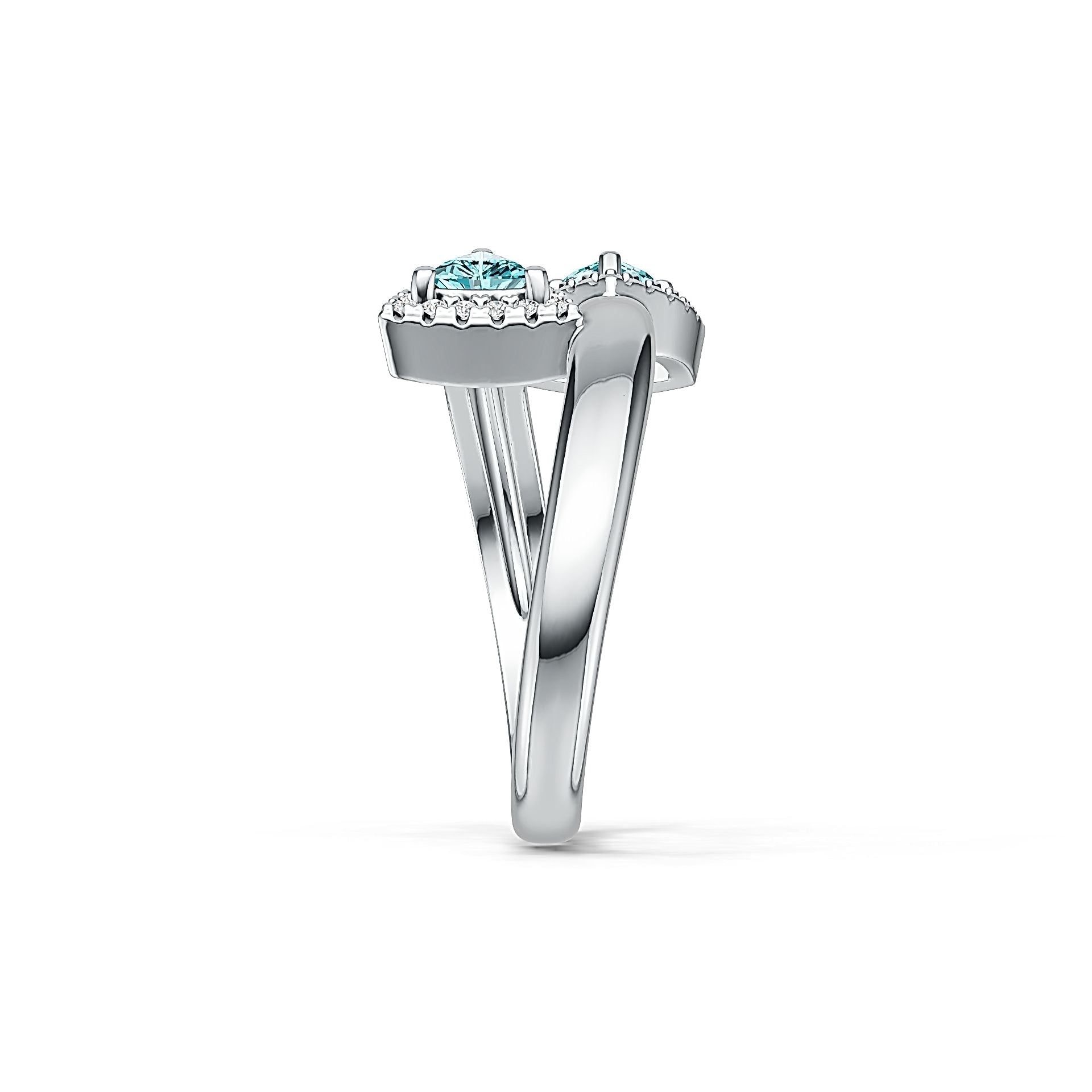 Sterling Silver Semi Mount Ring Setting Trillion TRI 4X4mm DHJ