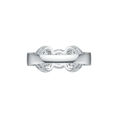 Platinum Semi Mount Ring Setting Round RD 7x7mm Diamond Accent DHJ