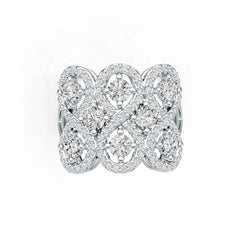 14K Gold Semi Mount Ring Setting Round RD 4x4mm Diamond Accent DHJ