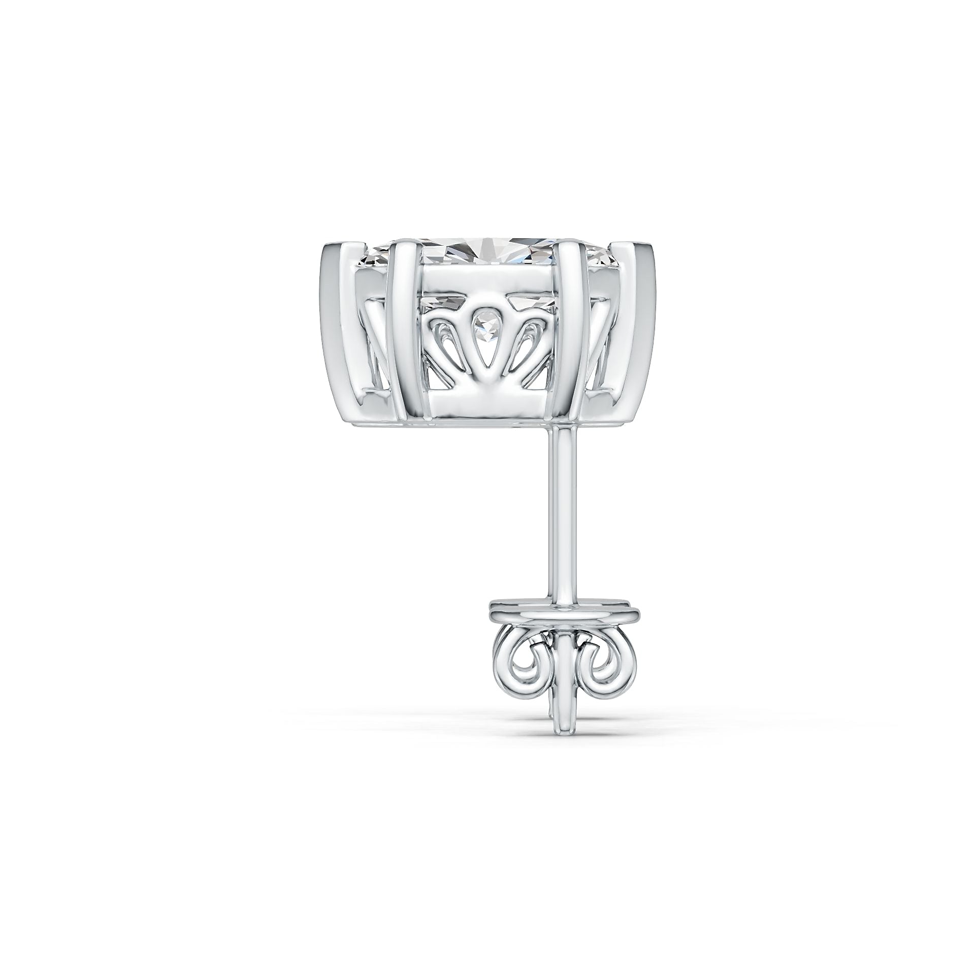 Platinum Semi Mount Earrings Setting Marquise MQ 9X4.5mm Stud DHJ