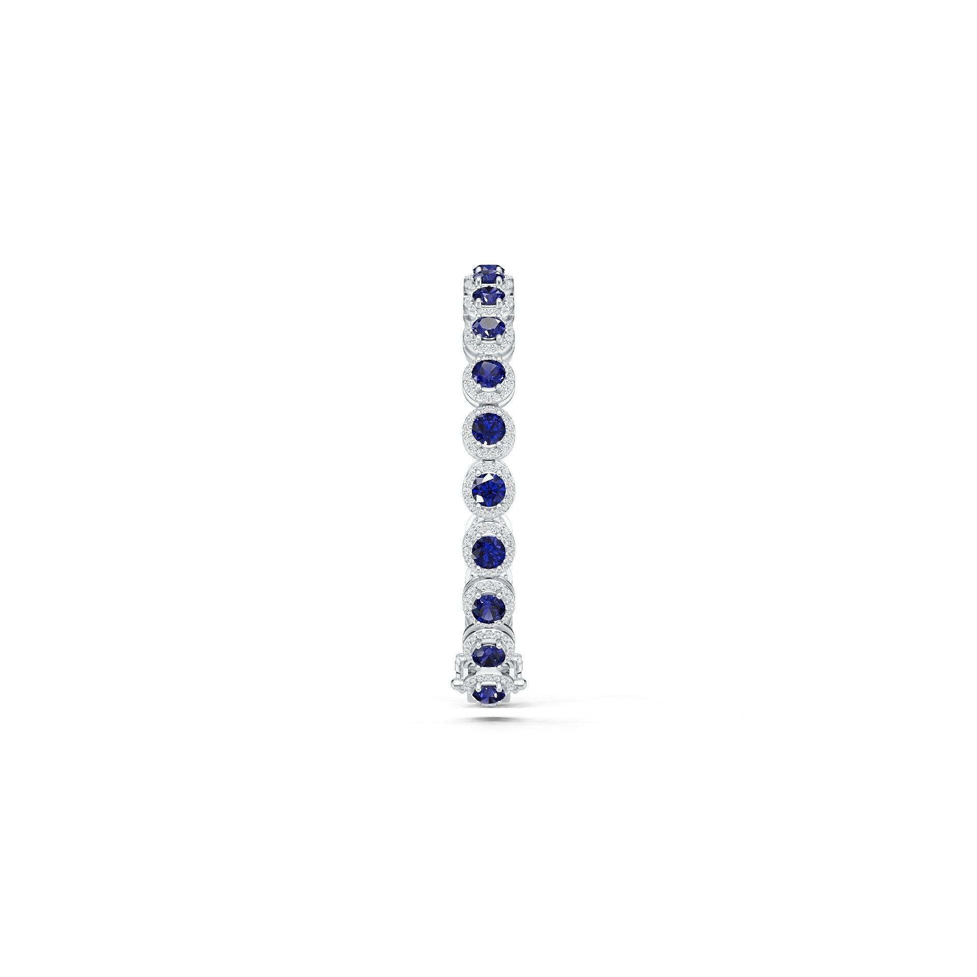 Sterling Silver Semi Mount Bracelet Setting Round RD 5x5mm Halo Syzjewelry