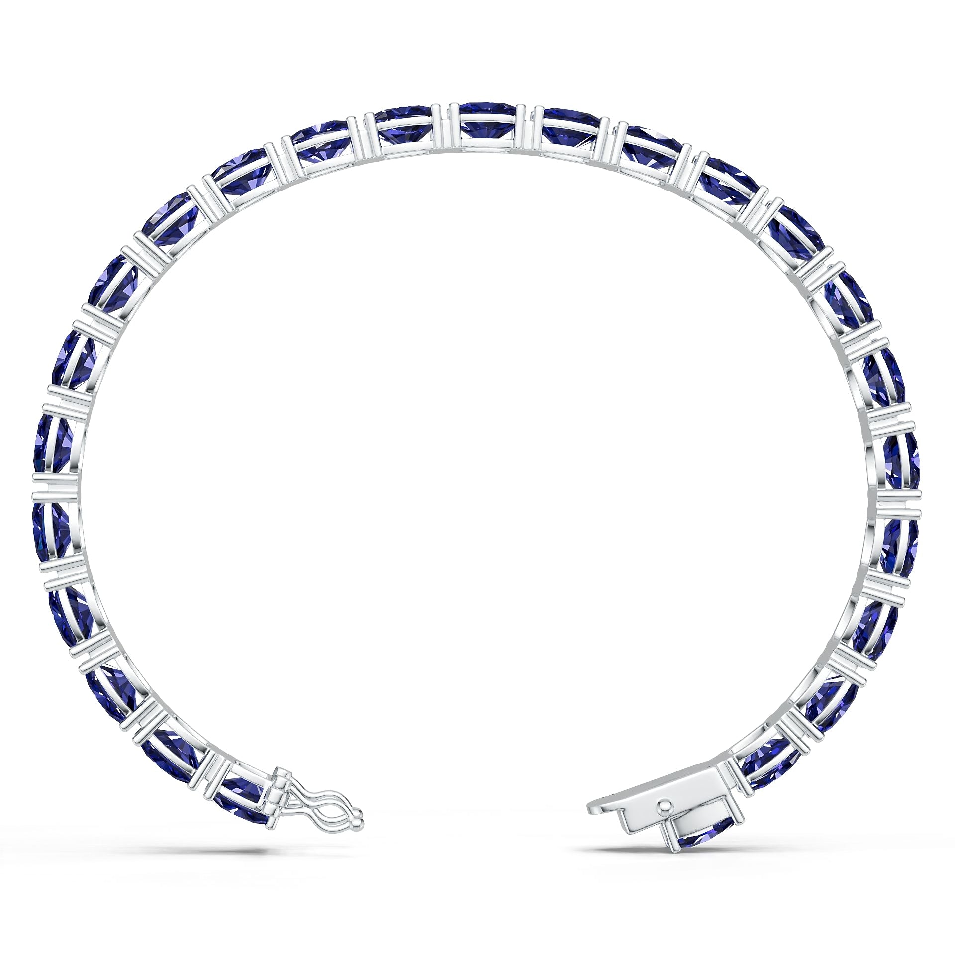 Sterling Silver Semi Mount Bracelet Setting Cushion Cu 7x7mm DHJ