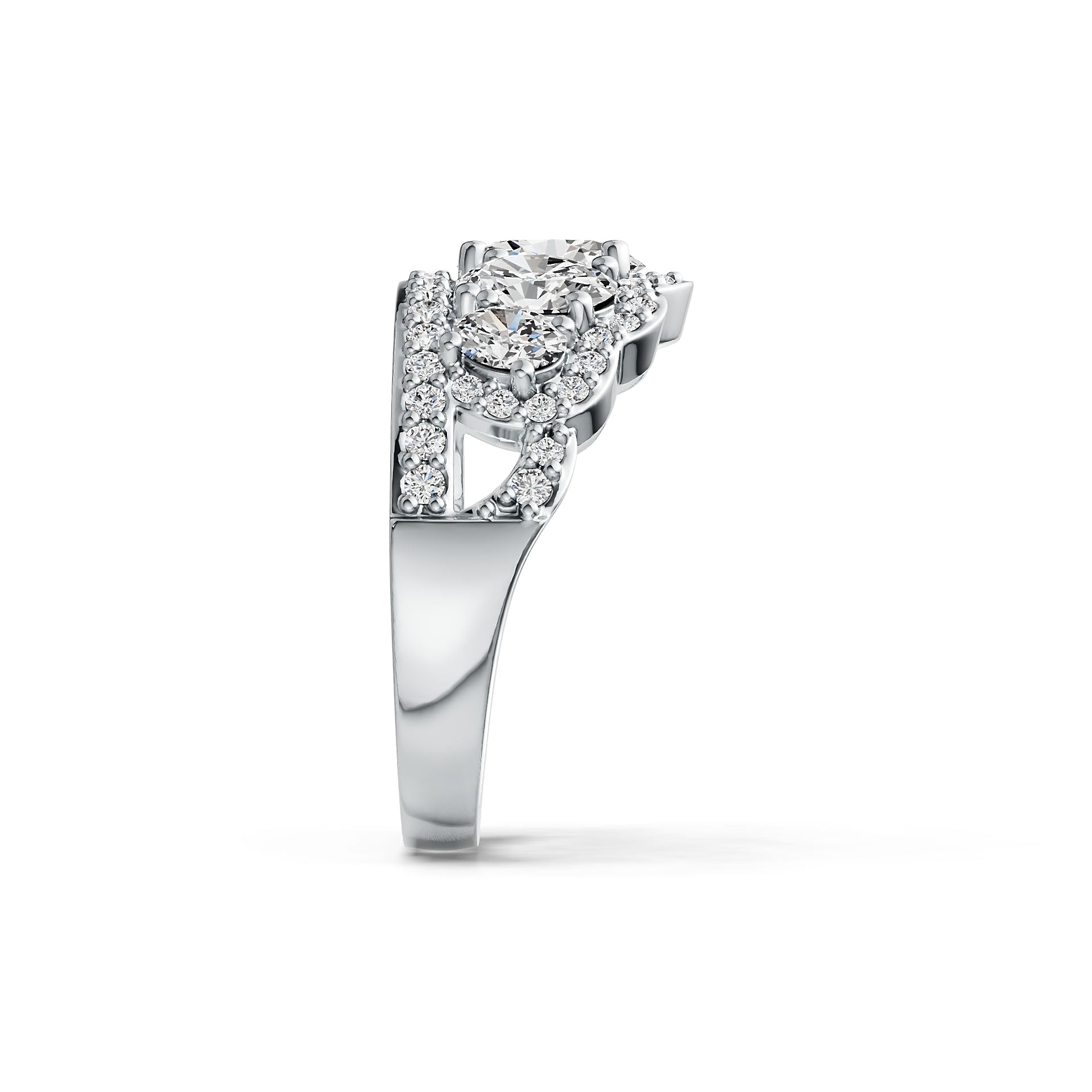 Sterling Silver Semi Mount Ring Setting Oval OV 7X5mm OV 6X4mm OV 4X3mm Tiara Theme DHJ