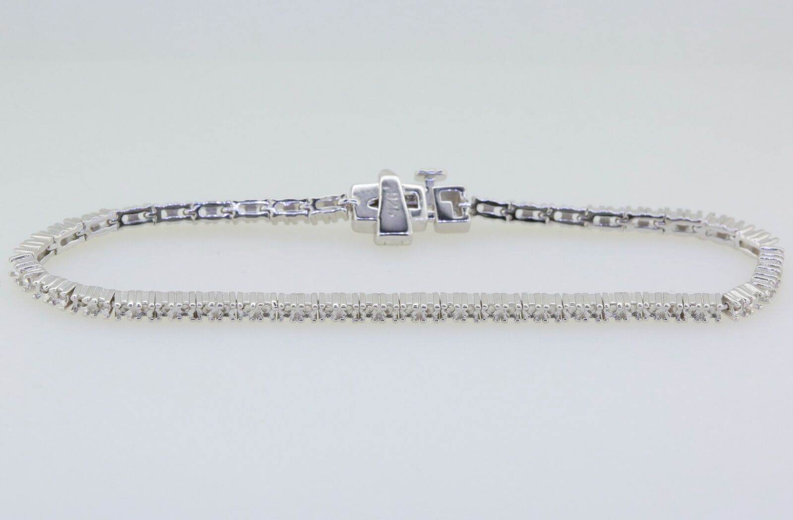 Platinum Semi Mount Tennis Bracelet Setting Round RD 2x2mm Syzjewelry