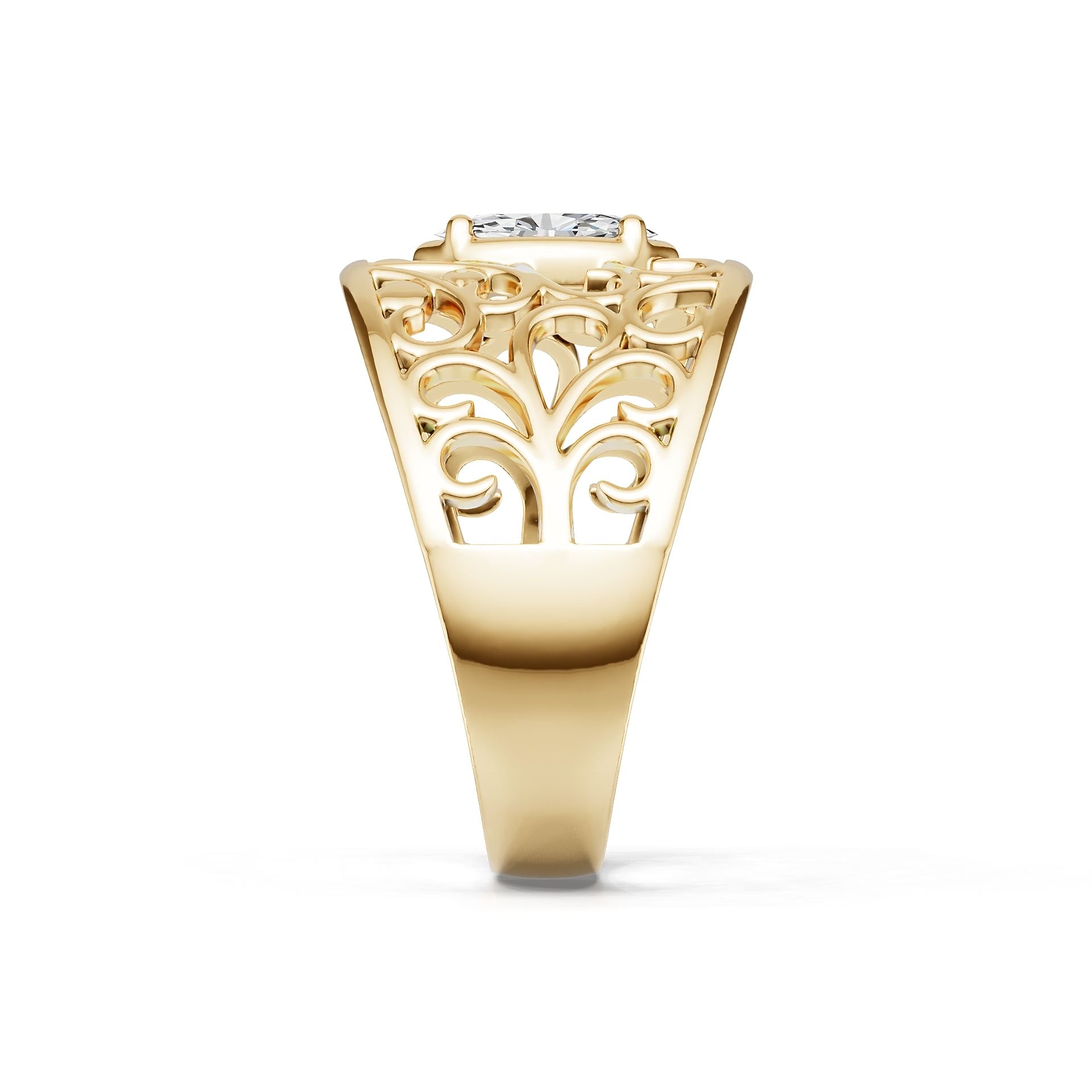 10K Gold Semi Mount Ring Setting Marquise Ma 8x4mm Syz Jewelry