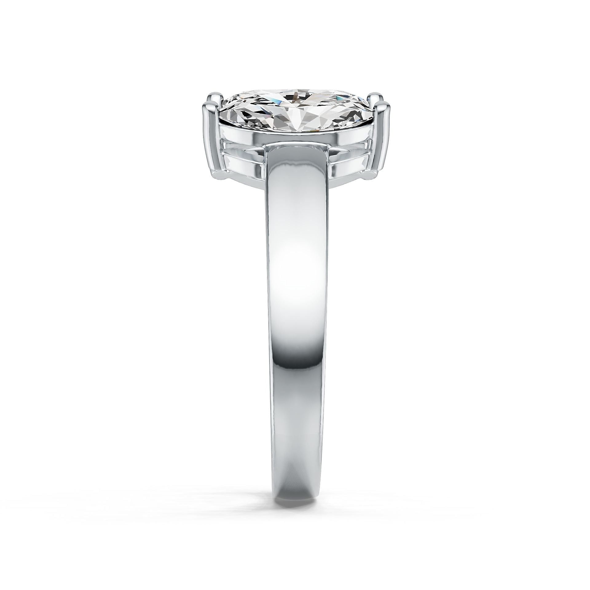 Sterling Silver Semi Mount Ring Setting Marquise MQ 10X5mm 3-Stone Ring DHJ