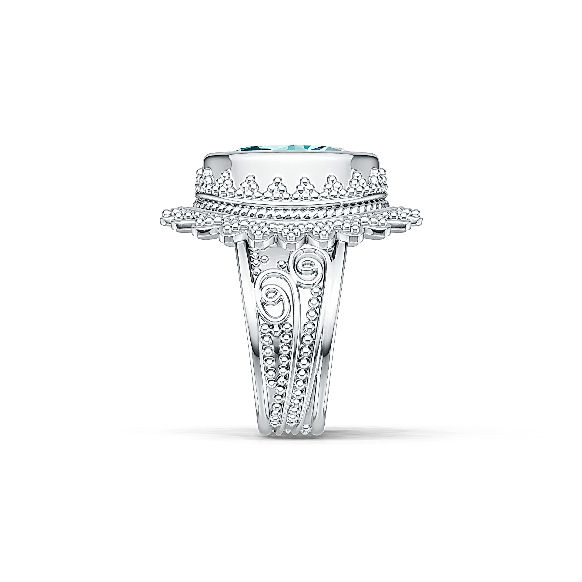 Sterling Silver Semi Mount Ring Setting Oval OV 14X10mm DHJ